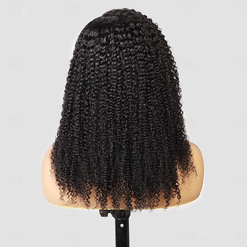 5*5 Lace wig Natural Color Kinky Curly Lace Wig High Quality 200% Density For Black Women Long Human Hair Lace Wig2