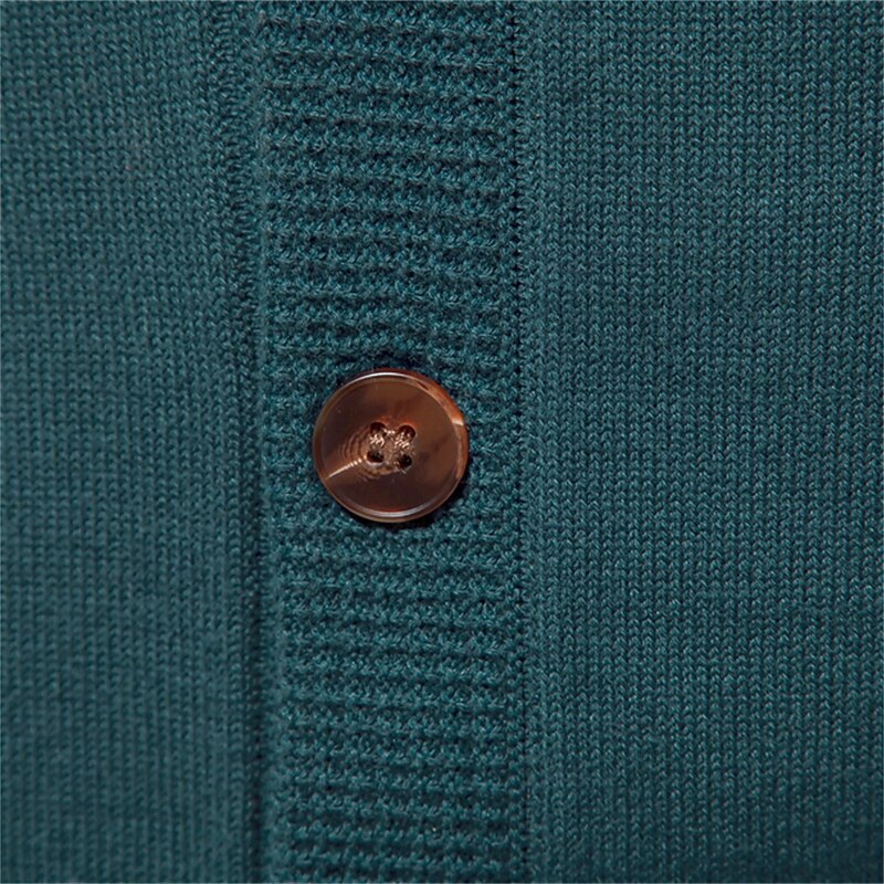 Mens Autumn Cotton Cardigan Sweater Fashion Turn Down Collar Shawl Knitted Sweaters for Men Overcoat With Pocket3