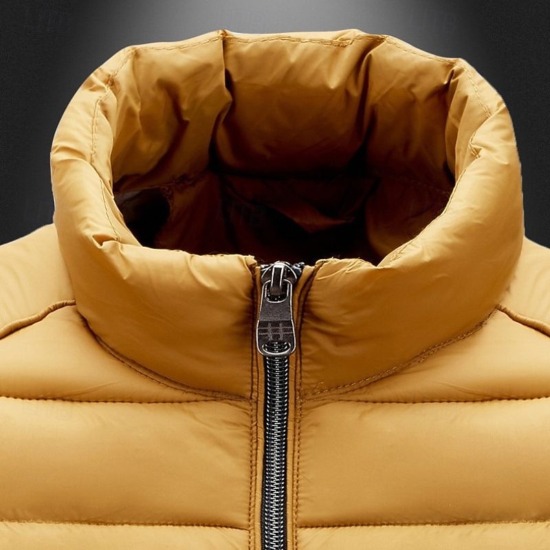 Men's Quilted Jacket Puffer Jacket Puffer Winter Jacket Winter Puffer Coat Winter Outdoor Insulated Packable Lightweight Outerwear Lightweight Puffer Jacket Puffy Coat Full Zip Fishing Climbing2