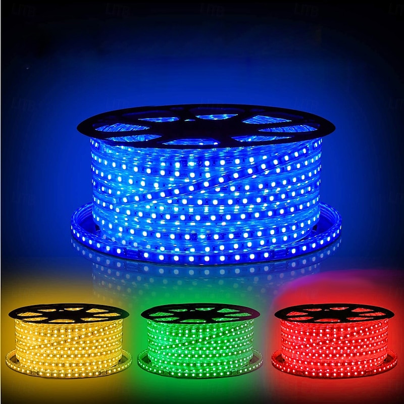 16-100FT Smart RGB IC LED Light Strip - 24V Waterproof Multi Color-Chasing Lights with APP & Music Sync Addressable for Bedroom & Outdoor Use 1 Roll3