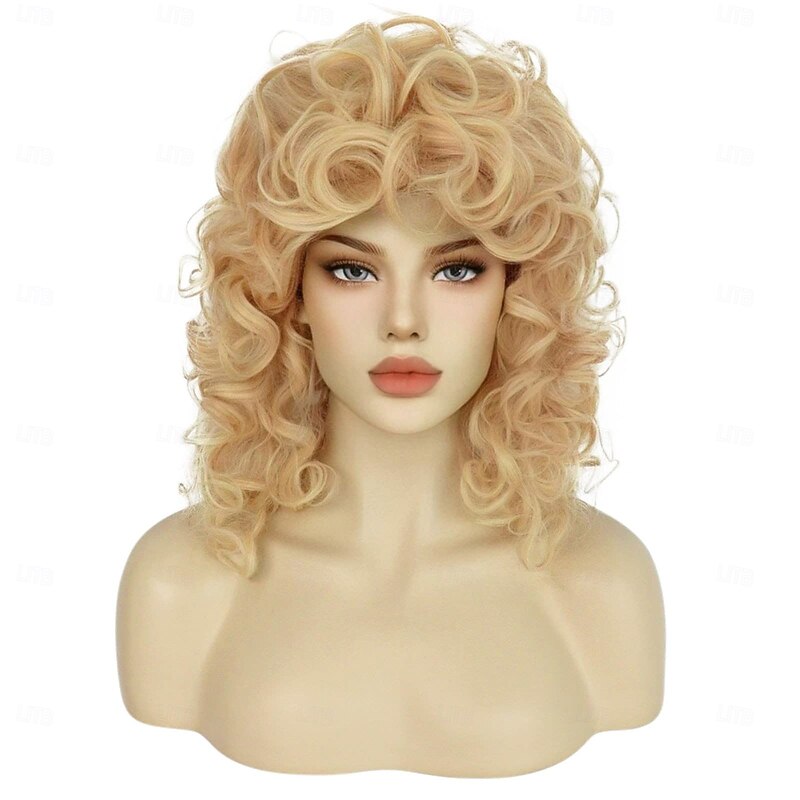 Blonde Curly Wig  Short Wig for Carnival 50s Wigs for Women Funny Wigs for Blonde Movie Womens Wigs for Cosplay Costume 60s Wigs for Women Party Wig Halloween Wigs2