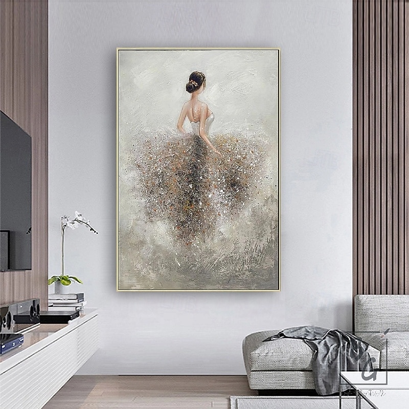 Girl painting handmade Dancer oil painting on Canvas handmade Ballerina fine art Ballerinas Oil Painting Ballet oil painting Wall Decor handpainted  Ballerina Painting Modern Wall Decor4