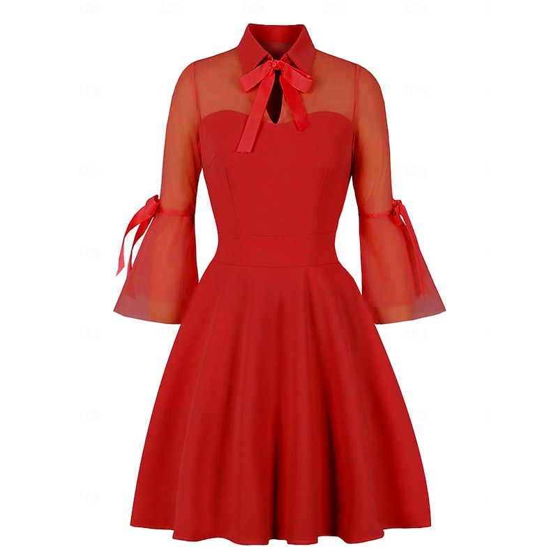 Retro Vintage 1950s Swing Dress Flare Dress Cosplay Fancy Dress Women's Masquerade Bachelorette Party Adults' Dress