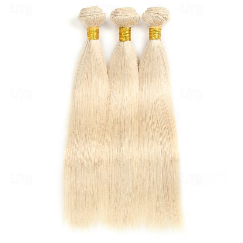 Brazilian Human Hair 613# Blonde Hair 1 Bundle straight hair 10-30 Inches3