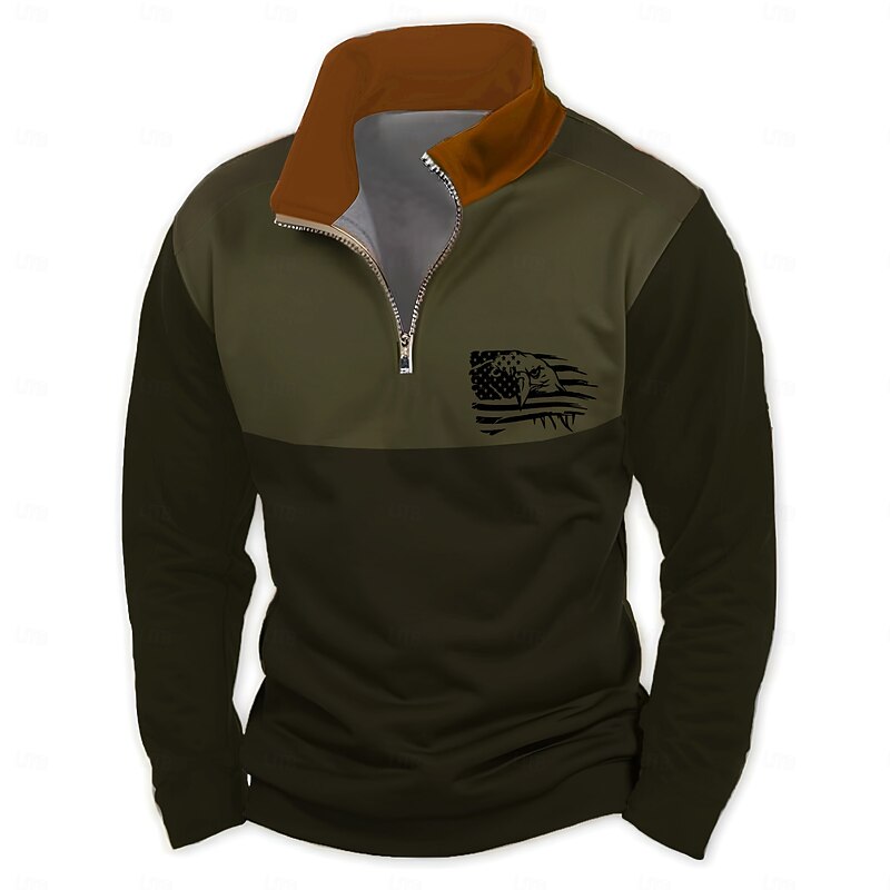 Easter New Year Christmas Men's American Flag Sweatshirts Sweatshirt Long Sleeve Sweatshirt Crew Neck Vacation Fashion Daily 3D Printing Party New Year Holiday Crewneck Winter Spring &  Fall3