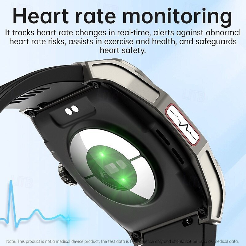 JT03 Smart Watch Bluetooth Call SOS Voice Assistant Heart Rate Monitor Step Exercise Watch Bracelet4