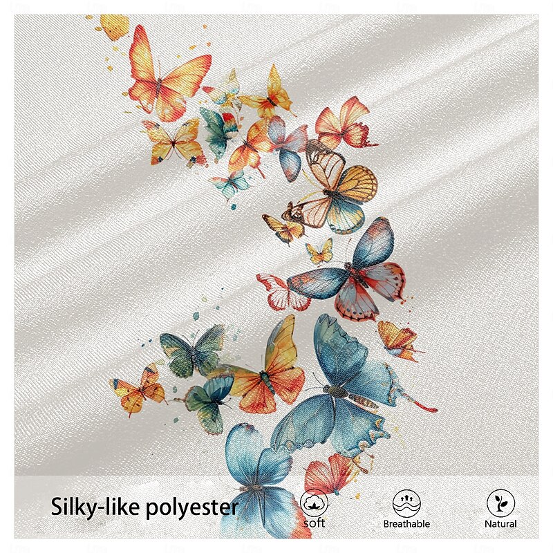 Men's Butterfly Dress Pants Mid Waist Fashion Casual Vacation Dailywear Zipper Pocket Summer Spring Fall 3D Print White3