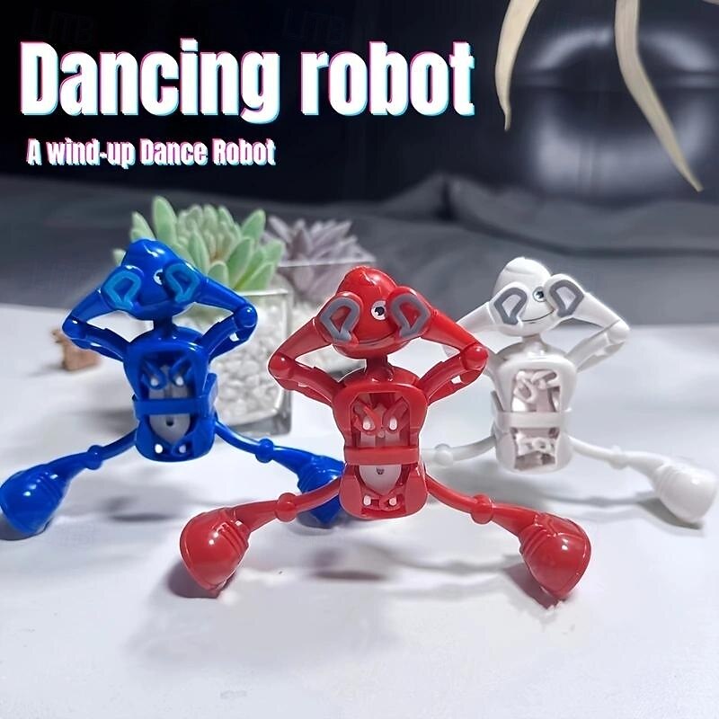 Wind-Up Dancing Robot Toy - Cute & Funny Split-Leg Action, Durable Abs Material, Perfect For Teens Ideal Gift For Birthdays & Holidays2