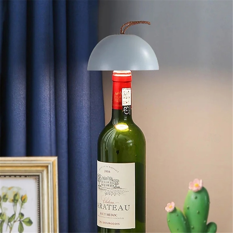 Wireless Bottle Lamp, 3 Color USB Rechargeable Wine Bottle Lights,Touch LED Wine Bottle Lamp with RGB Breathing Light for Bars Restaurants Fathers Day Birthday Christmas Gifts 1pc3