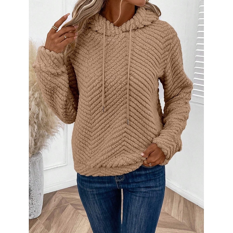 Women's Blouse Stylish Modern Long Sleeve Regular Tops Work Daily Khaki Spring Fall Winter