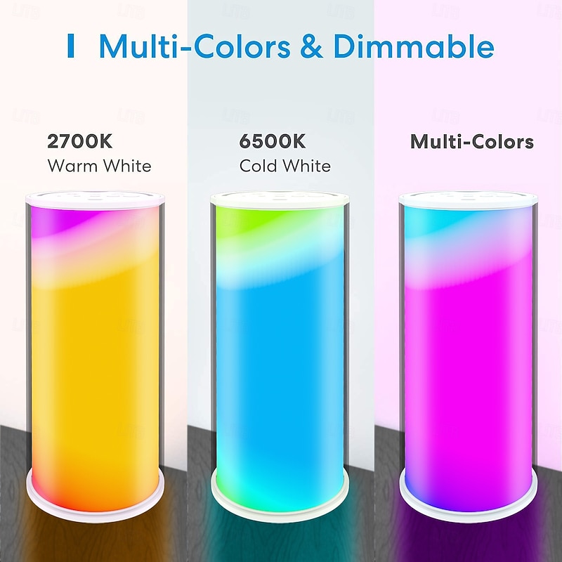 LED Smart Light Tuya WIFI Intelligent Colorful Light RGB Home Maternity Night Light Touch Control Table Lamp Handheld Light for Outdoor Leisure Camping Colorful Atmosphere Light for Halloween2