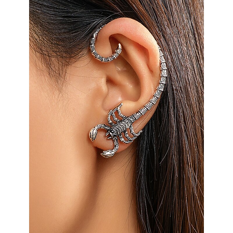 Edgy Scorpion Ear Cuff – Gothic Punk Style Clip-On Earring for Women and Men, Halloween and Costume Jewelry