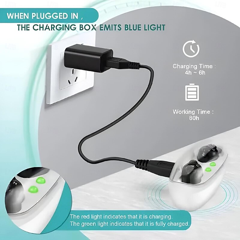 Rechargeable Mini Hearing Aids for Elderly - Inner Ear Sound Amplifier with Charging Case, Ideal for Hearing Loss3