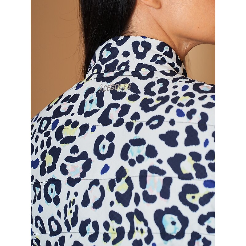 Women's Golf Jacket Black White Sleeveless Vest / Gilet Ladies Golf Attire Clothes Outfits Wear Apparel2