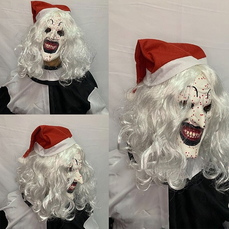 Art the Clown Halloween Mask Full Head Terrifier Scary Costume Adults' Unisex Halloween Carnival Performance Party Easy Halloween Costumes Dress Up4
