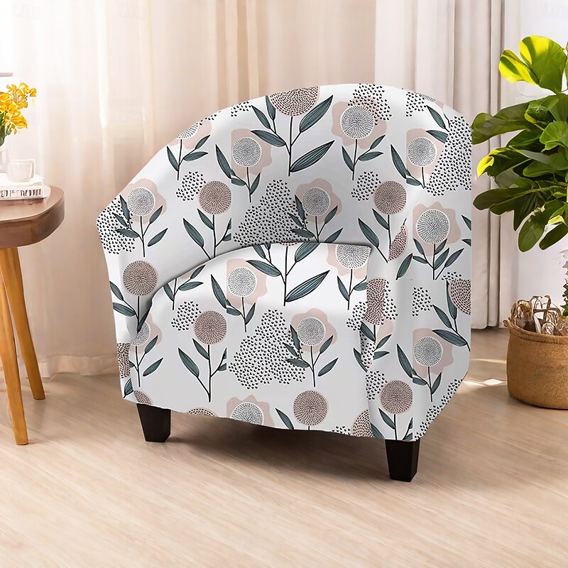 Club Chair Cover Stretchy and Durable Slipcover Furniture Protector for a Modern and Elegant Look Ideal for Living Room or Lounge Decor