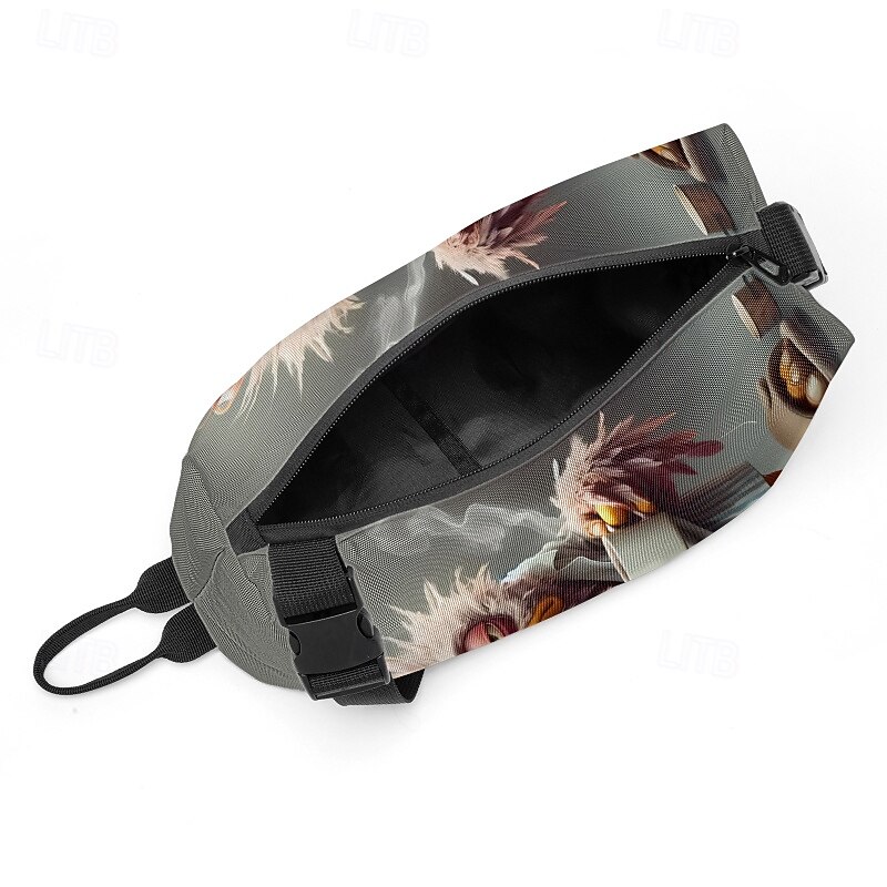 Funny Cartoon Rooster Sling Bag with Adjustable Strap – Casual Lightweight Crossbody Bag for Everyday Use4