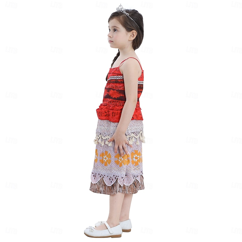 Princess Moana Cosplay Costume Outfits Vacation Movie Cosplay for Girls' Kid's Carnival Performance Party Beach3