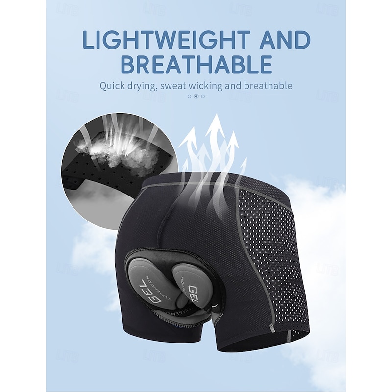 Men's Cycling Shorts Bike Padded Shorts / Chamois MTB Shorts Race Fit Sports Fast Dry High Elasticity Comfortable Moisture Wicking Black+Red Black Green Clothing Apparel Bike Wear