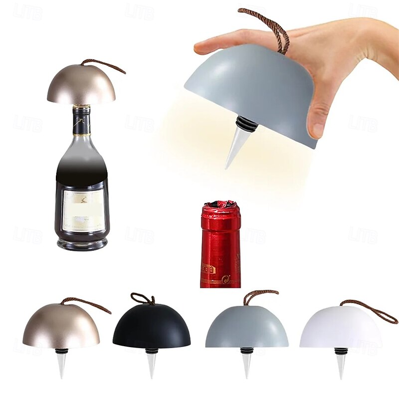 Wireless Bottle Lamp, 3 Color USB Rechargeable Wine Bottle Lights,Touch LED Wine Bottle Lamp with RGB Breathing Light for Bars Restaurants Fathers Day Birthday Christmas Gifts 1pc