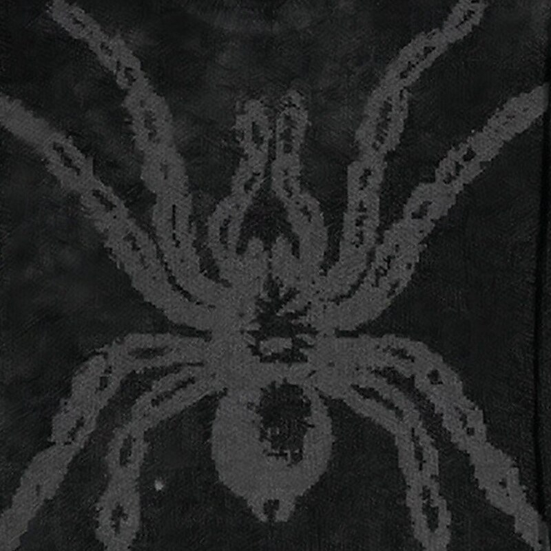 Men's Sweater Pullover Sweater Jumper Knit Sweater Ribbed Knit Regular Knitted Jacquard Spiders Crew Neck Retro Basic Street Daily Wear Clothing Apparel Fall & Winter Black M L XL3