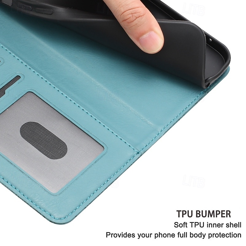 Phone Case For Samsung Galaxy S25 S24 S24 FE S23 S22 S21 Ultra Plus A55 5G A35 5G A25 A15 Wallet Case with Wrist Strap Kickstand Warm Flower Floral TPU PU Leather4