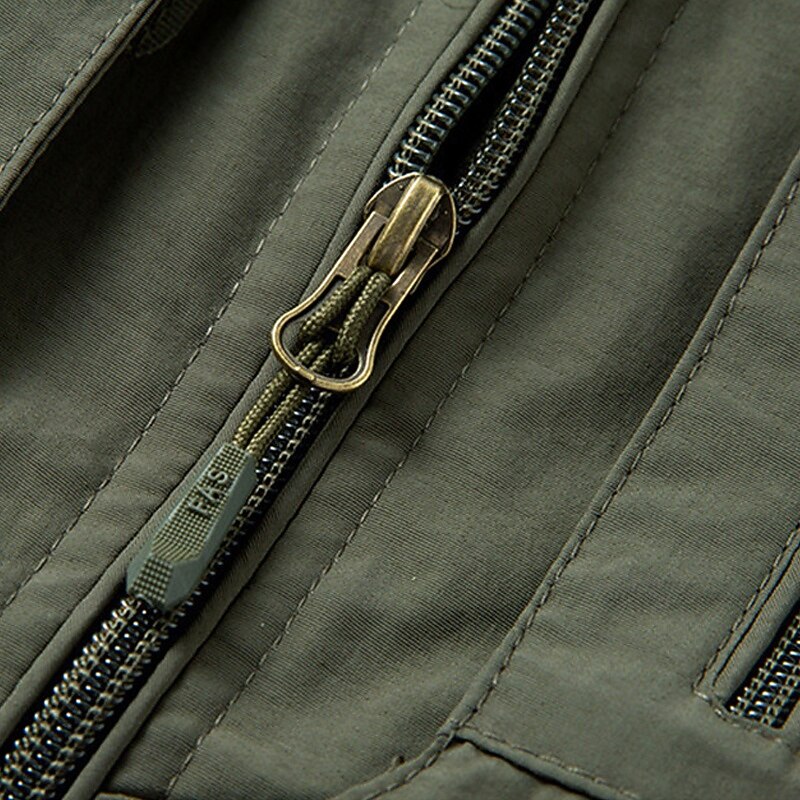 Men's Hiking Vest Hiking Fleece Vest Sleeveless Vest Outdoor Comfortable Breathable Pocket Polyester Black Army Green Khaki Hunting Fishing Climbing4