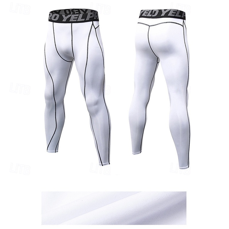 Men's Leggings Running Pants Compression Tights Leggings Track Pants Pocket Elastic Waistband High Waist Tights Outdoor Sports & Outdoor Athletic Fall Quick Dry Lightweight Soft Marathon Running4