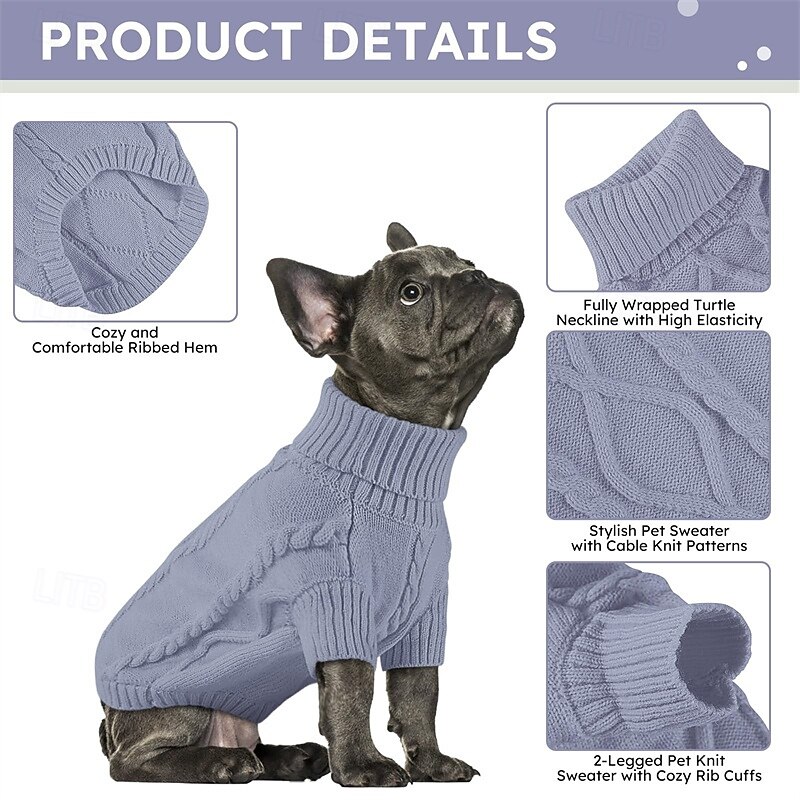 Dog Sweater Jumper Fashion Winter Warm Fashion Comfortable Outdoor Dailywear Homewear Dog Clothing for Small Medium2