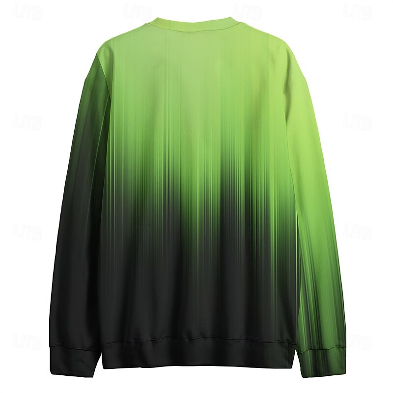 Men's Graphic Gradient Sweatshirts Golf Pullover Sweatshirt Long Sleeve Sweatshirt Hooded Vacation Cool Daily Print Vacation Sports Outdoor Going out Printing Winter Spring &  Fall3