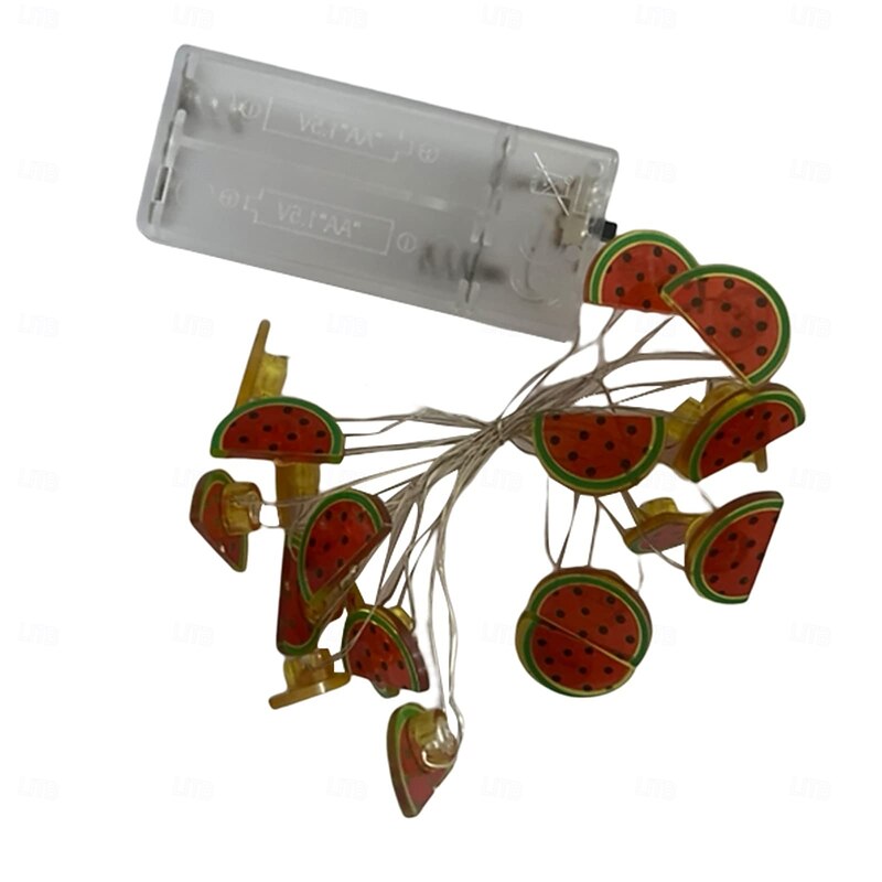 1 Pc 2M-20Leds Watermelon Light String Battery Box Power Supply Indoor Festival Birthday Party Decoration2