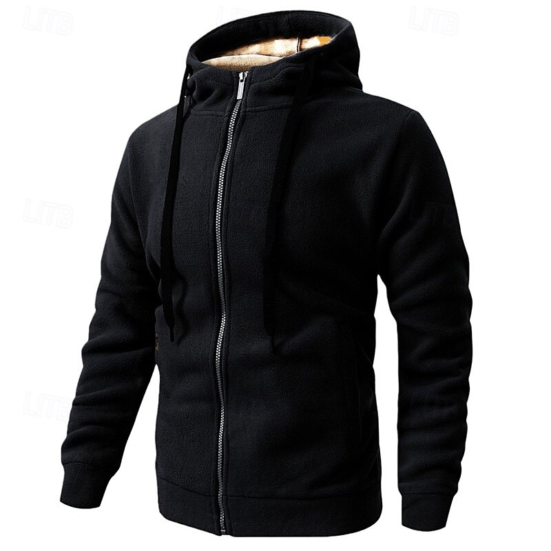 Men's Hiking Fleece Jacket Winter Outdoor Waterproof Soft Comfortable Warm Fleece Jackets Full Zip Camping / Hiking / Caving Traveling Winter Sports Dark Grey Black Army Green Dark Blue2