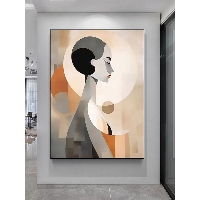 Hand-painted lady Gril abstract painting Handmade female art Abstract portrait  woman beauty abstract art Home Wall Decor No Frame3
