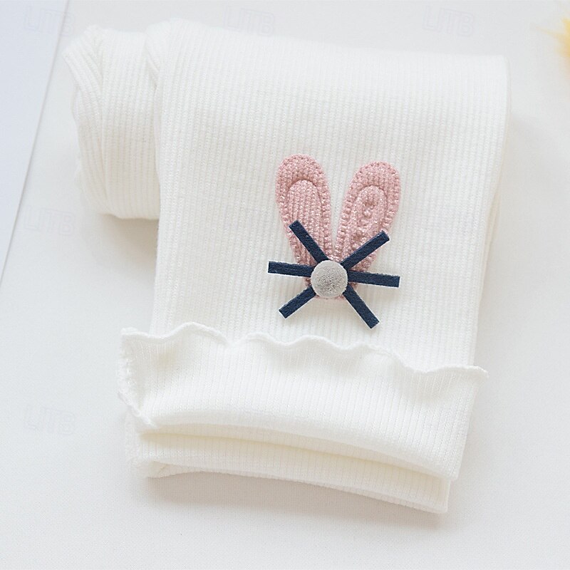 Girls' 3D Solid Color Pants Leggings Fall Winter Active Basic Kids 4 years+ Outdoor Casual Daily Regular Fit3