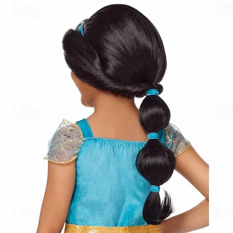 Kids Jasmine Wig Princess Halloween Cosplay Party Wigs2