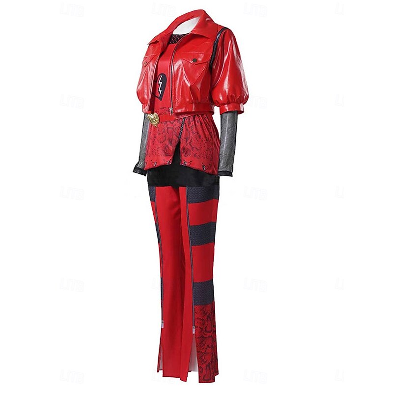 Descendants The Rise of Red Queen of Hearts Costume Outfits for Adults Women's Carnival Costume Movie Cosplay Costume Halloween Carnival Party3
