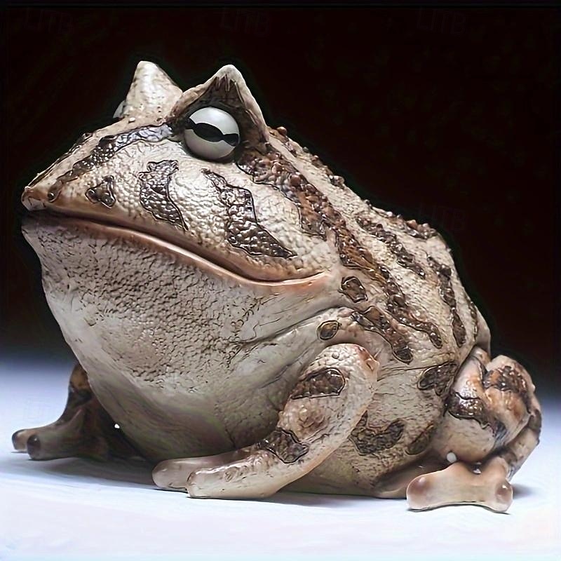 Resin Frog Statue - Versatile Indoor/Outdoor Decor for Garden, Window Sill & Desktop Display - Perfect for Halloween, Christmas, Thanksgiving