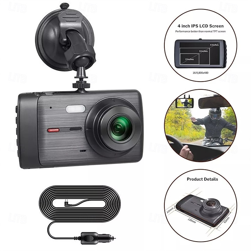 Drive Recorder Car Accessories Camera Writer Full HD 1080p Night Vision4