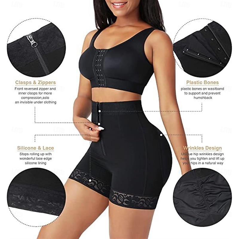 Women's Panties Hip Enhancer Shapewear Zipper Tummy Control Fajas Shorts High Waisted Body Shaper Boyshort Underwear Home Outfits4