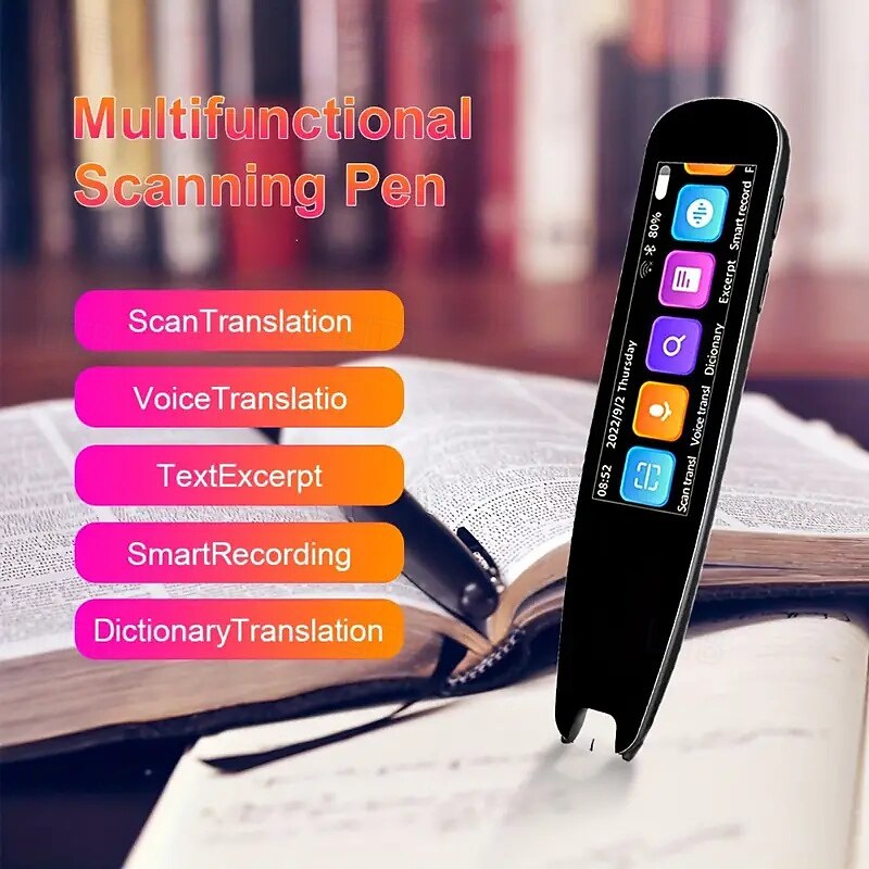 Translation Scanner Pen Mobile Scanner Translator Reading Pen Language Translation Device OCR Digital for Language Learners