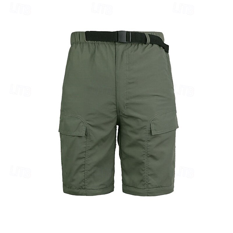 Women's Cargo Pants Convertible Zip Off Pants Hiking Pants Trousers Tactical Pants Military Outdoor Regular Fit Quick Dry Breathable Pants / Trousers Elastic Waist Army Green Khaki Hunting Climbing3