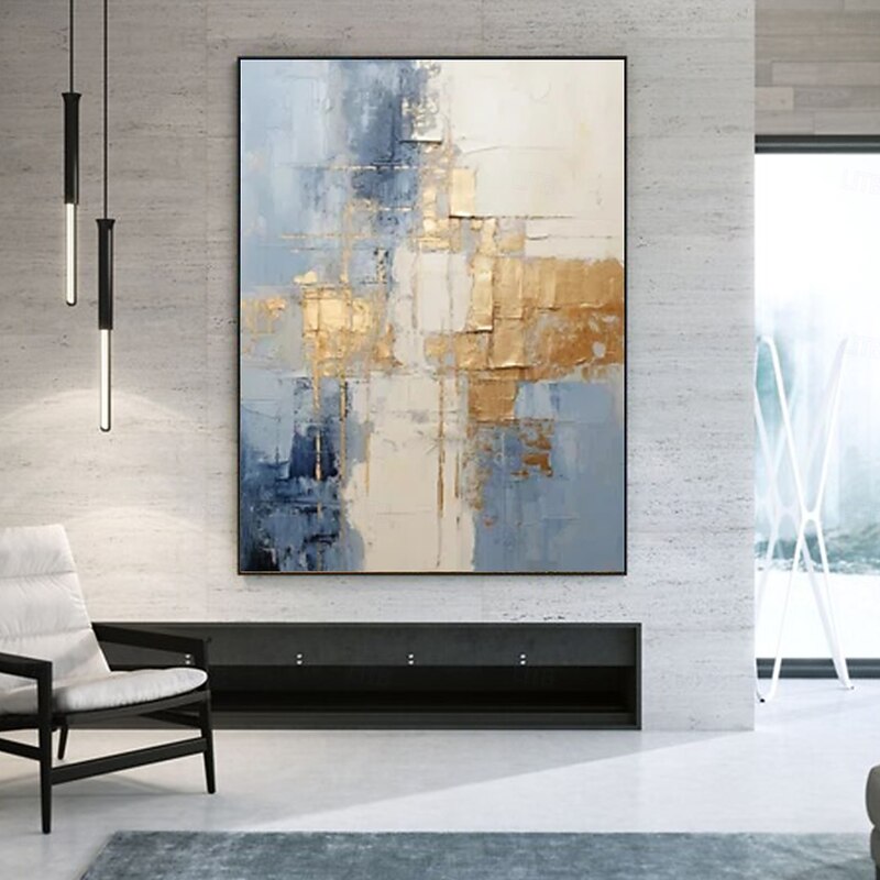 Handmade Oil PaintingCanvasWall Art DecorationAbstract Knife PaintingLandscape GoldFor Home Decor Rolled Frameless Unstressed Painting3
