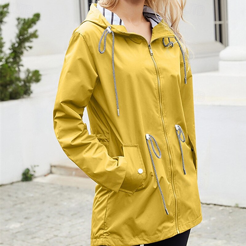 Women's Softshell Jacket Hiking Jacket Outdoor Windproof Water Resistant Lightweight Jacket Windbreaker Jacket Traveling Black Yellow Pink Red Navy Blue2