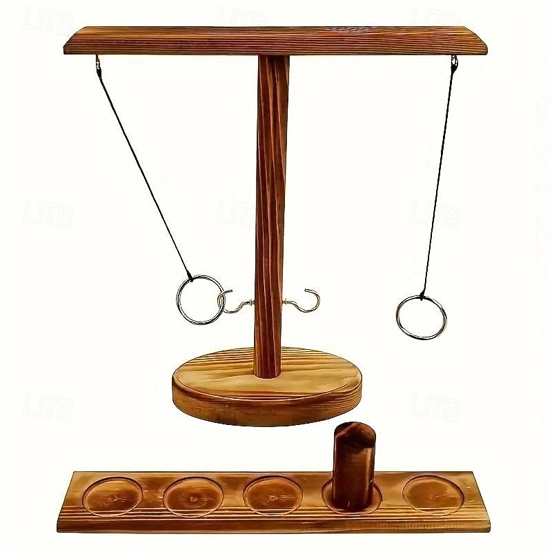 Ultimate Wooden Hook and Ring Combat Game Set - Exciting Indoor/Outdoor Party Game for Adults, Families, and Friends - Perfect for Bars, Holiday Gifts, Halloween Parties, and Social Gatherings
