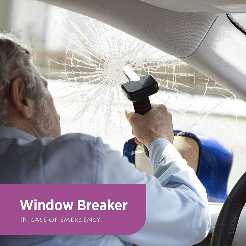 2pcs Window Breaker Portable Door Auxiliary Handle Multi-function Seat Belt Cutter for The Elderly4