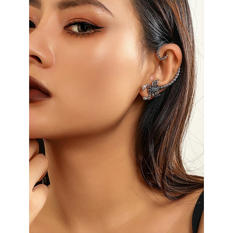 Edgy Scorpion Ear Cuff – Gothic Punk Style Clip-On Earring for Women and Men, Halloween and Costume Jewelry2