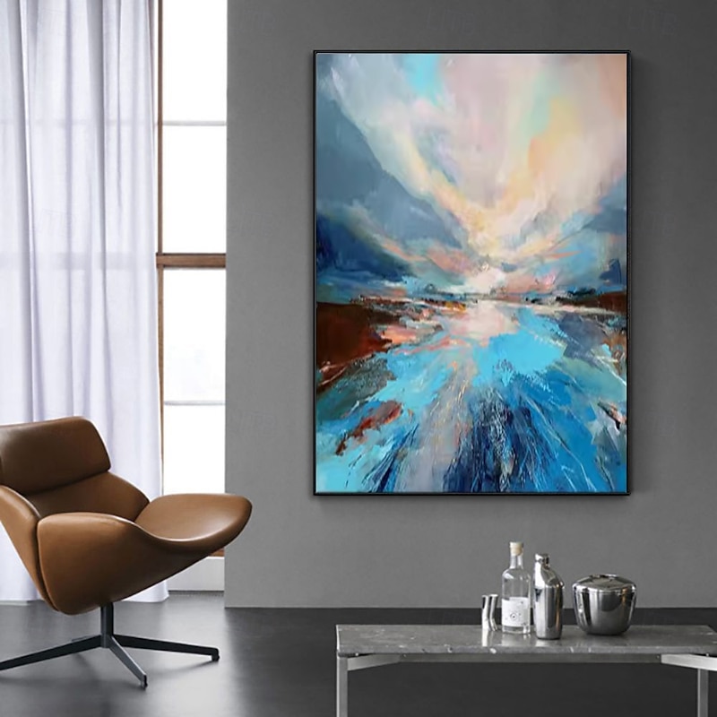 Handmade Oil Paintings Canvas Wall Art Decoration Modern Abstract Landscape for Home Decor Rolled Frameless Unstretched Painting