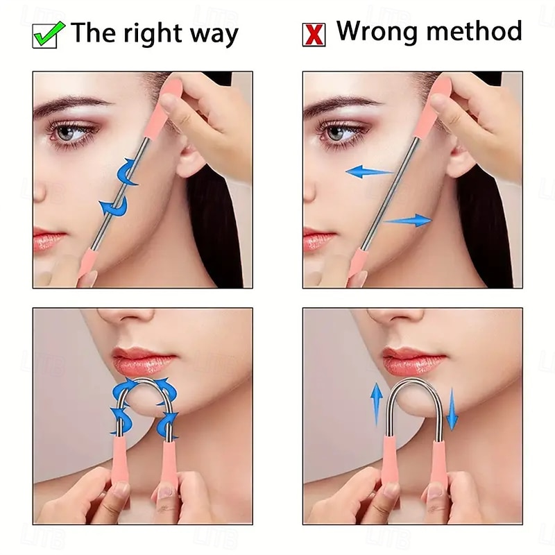 3pcs/ Female Shaver Facial hair remover Facial hair Puller Leg Hair Hair remover for men and women facial hair remover4