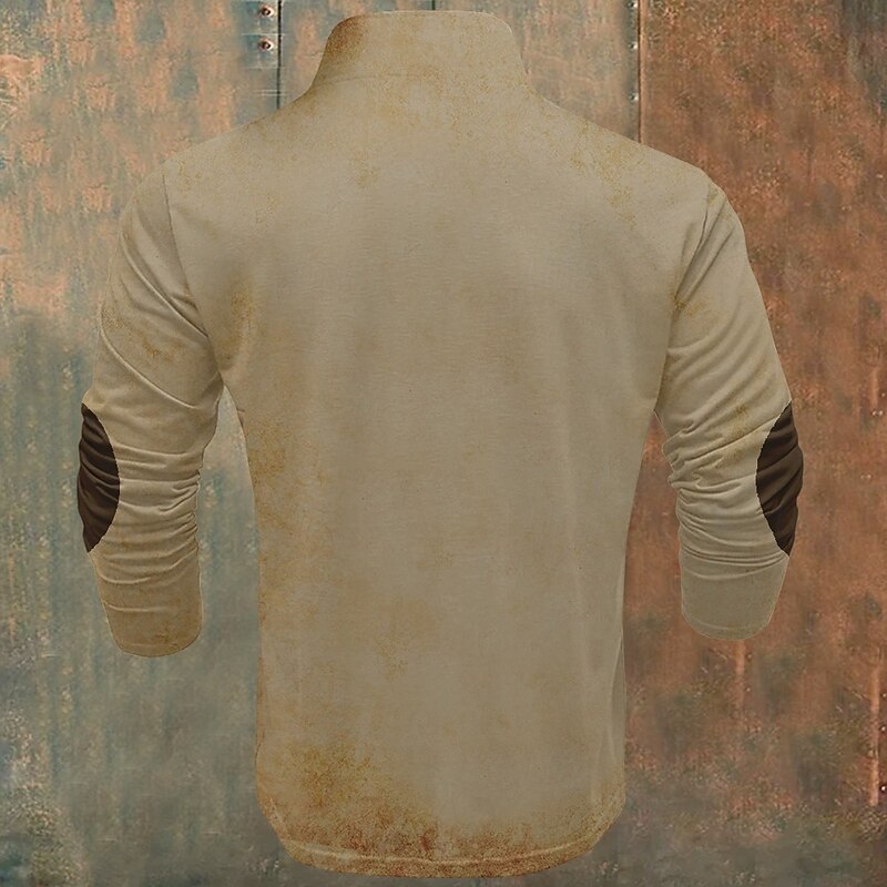 Men's Hunting Deer Sweatshirts Quarter Zip Sweatshirt Long Sleeve Sweatshirt Crew Neck Vintage Retro Western Cowboy 3D Printing Hunting Winter Spring &  Fall2