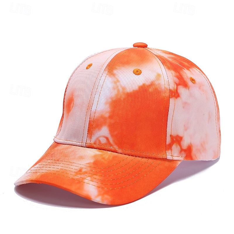 Men's Baseball Cap Sun Hat Trucker Hat White Blue Cotton Adjustable Fashion Daily Wear Festival Tie Dye Casual / Daily2